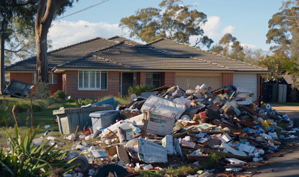 Residential waste in front of a home in Queensland